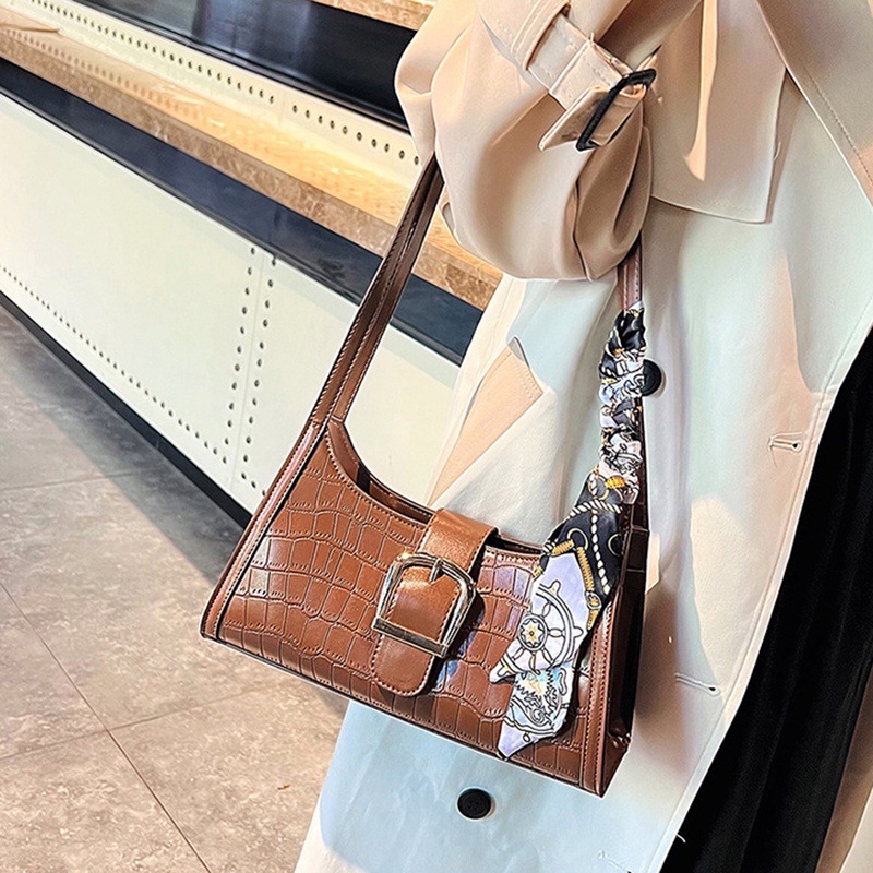 Túi Đeo Vai Họa Tiết Vân Đá Đơn Giản Phong Cách retro Cho Nữ