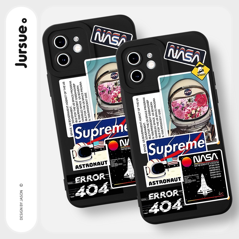 Ốp lưng JURSUE mềm chống bẩn hình độc lạ ngầu đen Cho iPhone 14 13 12 11 Pro Max SE 2020 X XR XS 8 7 ip 6S 6 Plus Y2616
