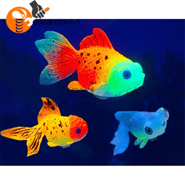 Mô Hình Cá Vàng Bằng Silicone Phát Quang Dùng Trang Trí Bể Cá