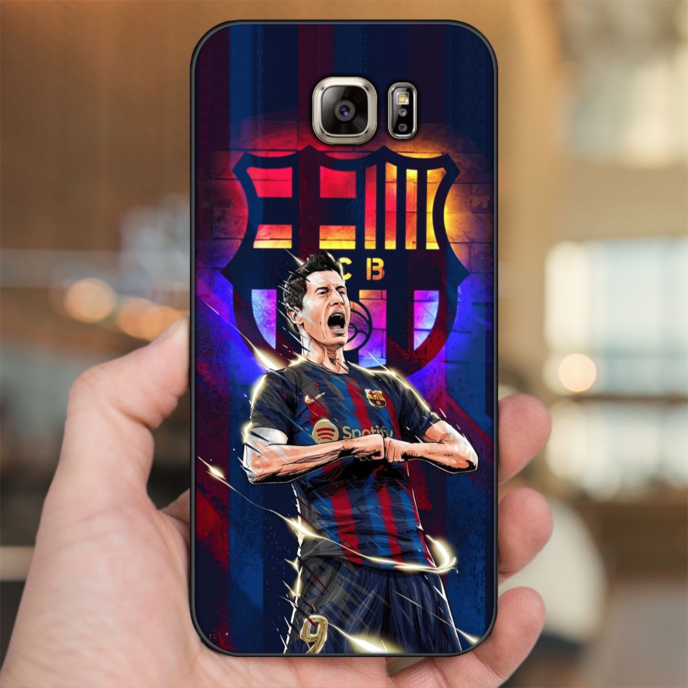 Ốp lưng Samsung Note 5 viền đen in hình Lewandowski Barcelona Bayern Munich