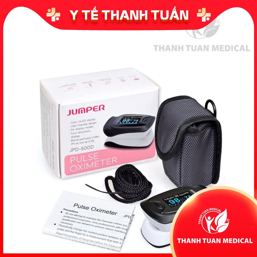 Máy đo nồng độ oxy máu SPO2 và nhịp tim Jumper JPD-500D có cảnh báo âm thanh