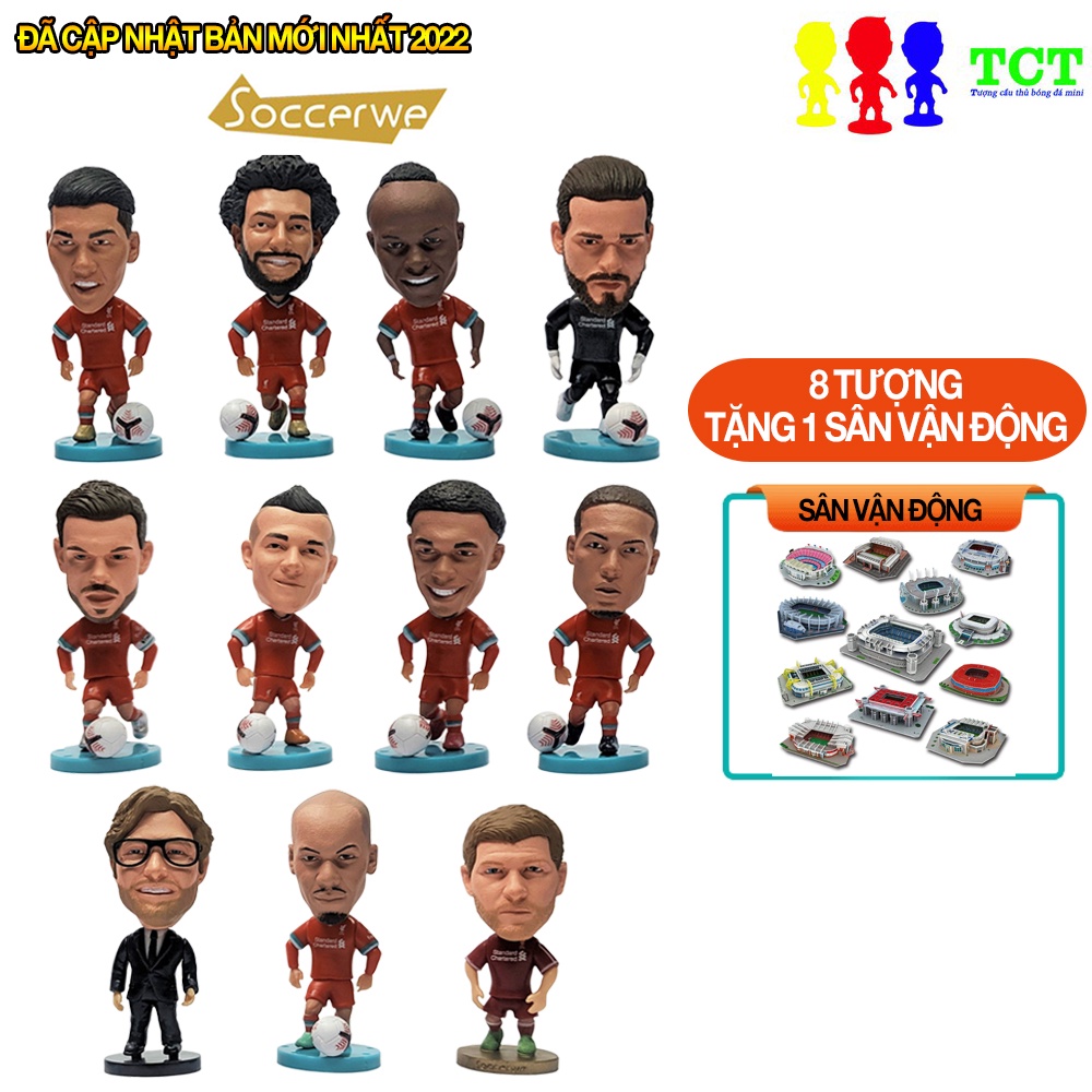 Mô Hình Tượng  CLB Liverpool 2023 Salah Virgil Mane Torres Arnold