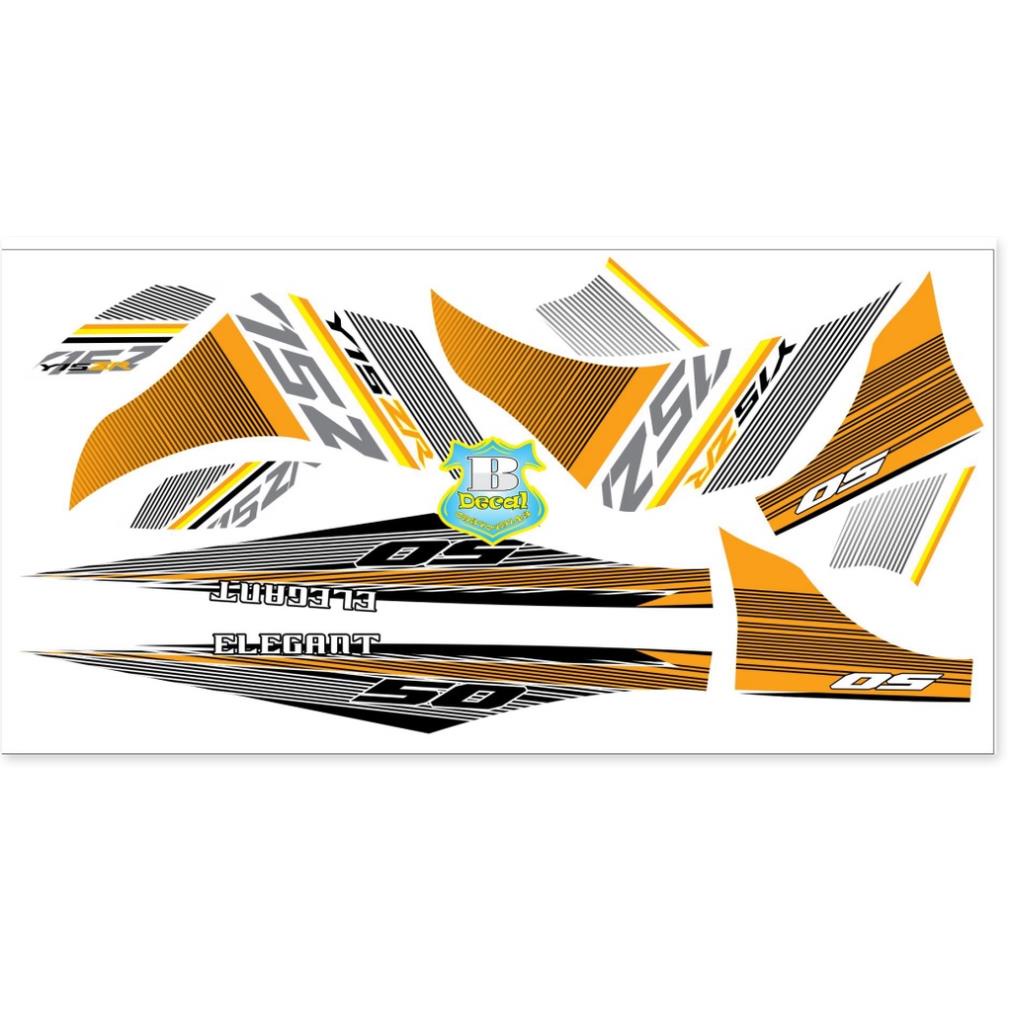 FREE SHIP + QUÀ TẶNG Tem rời elegant 50 2016 Y15ZR dán xe trắng