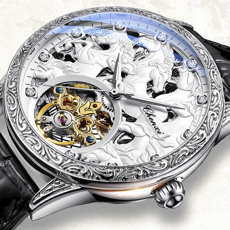 Đồng hồ Nam Máy Cơ Automatic phiên bản đặc biệt Mã Đáo Thành Công Chính Hãng Chenxi