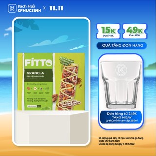 Hộp 6 thanh năng lượng Fitto trà xanh Begin 365 bánh ăn kiêng bánh giảm cân 210g KPHUCSINH - Hàng Chính Hãng