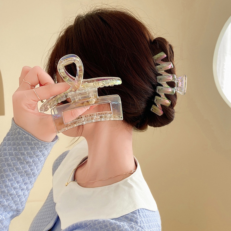 Kẹp Tóc Trong Suốt Cỡ Lớn Phong Cách Hàn Quốc Cho Nữ