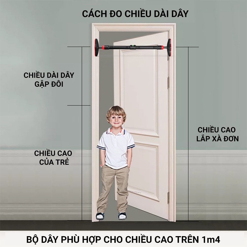 Vòng treo tay nắm đu xà đơn trẻ em Gymnastic rings chịu tải lên đến 200kg cho bé vận động tăng chiều cao chống gù lưng