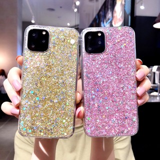 Ốp Điện Thoại Silicon Mềm Họa Tiết Lóng lánh Cho iPhone
