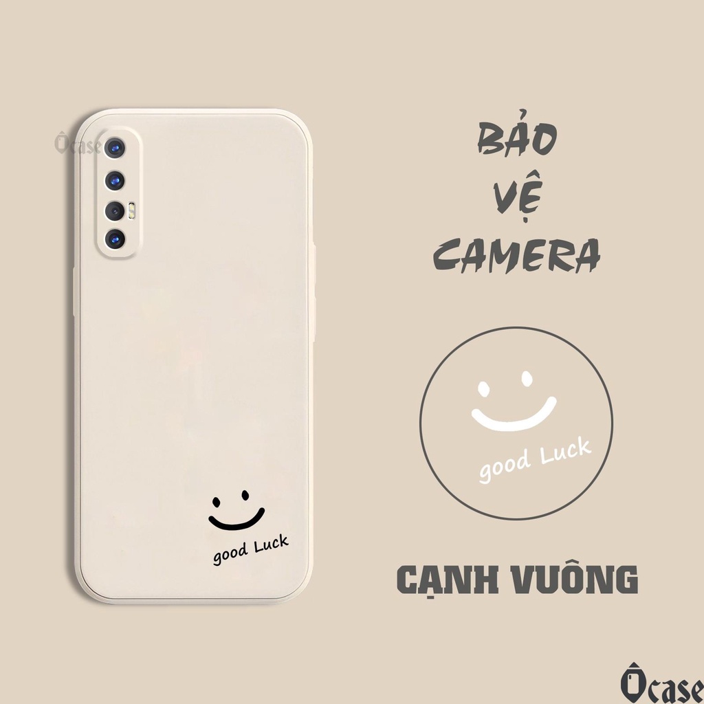 Ốp lưng Oppo Reno 3 Pro in hình mặt cười may mắn cạnh viền vuông có bảo vệ camera