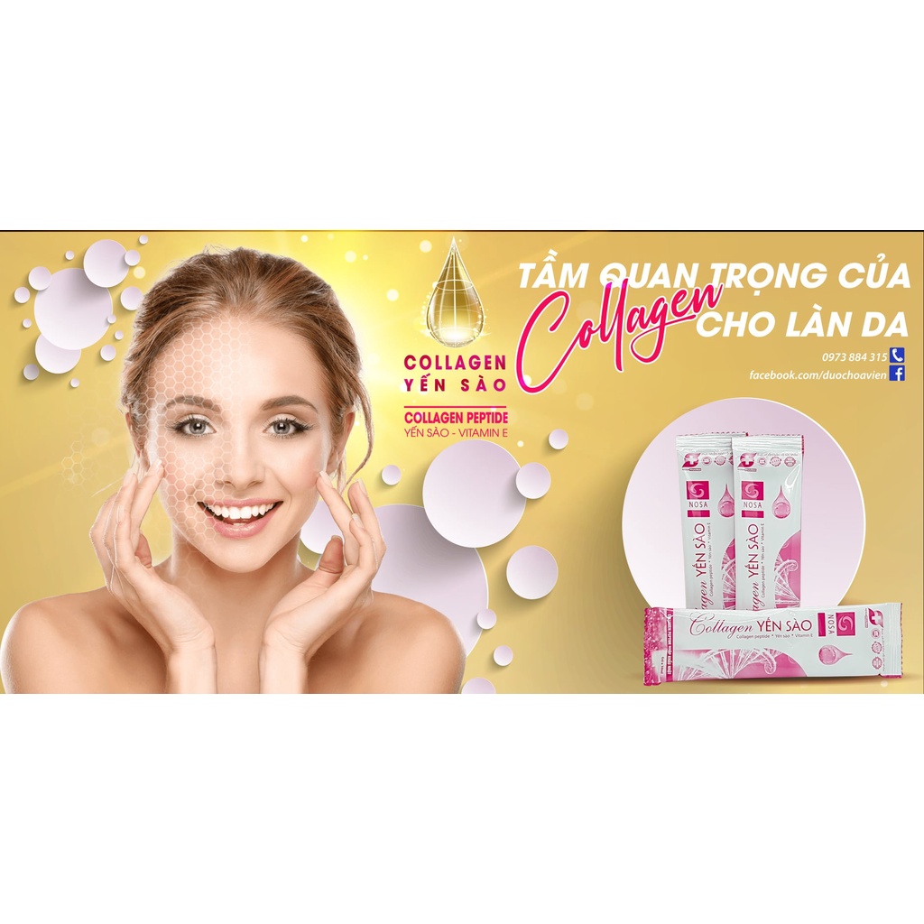 Colagen yến sào Nosa- giúp làn da khỏe mạnh từ bên trong