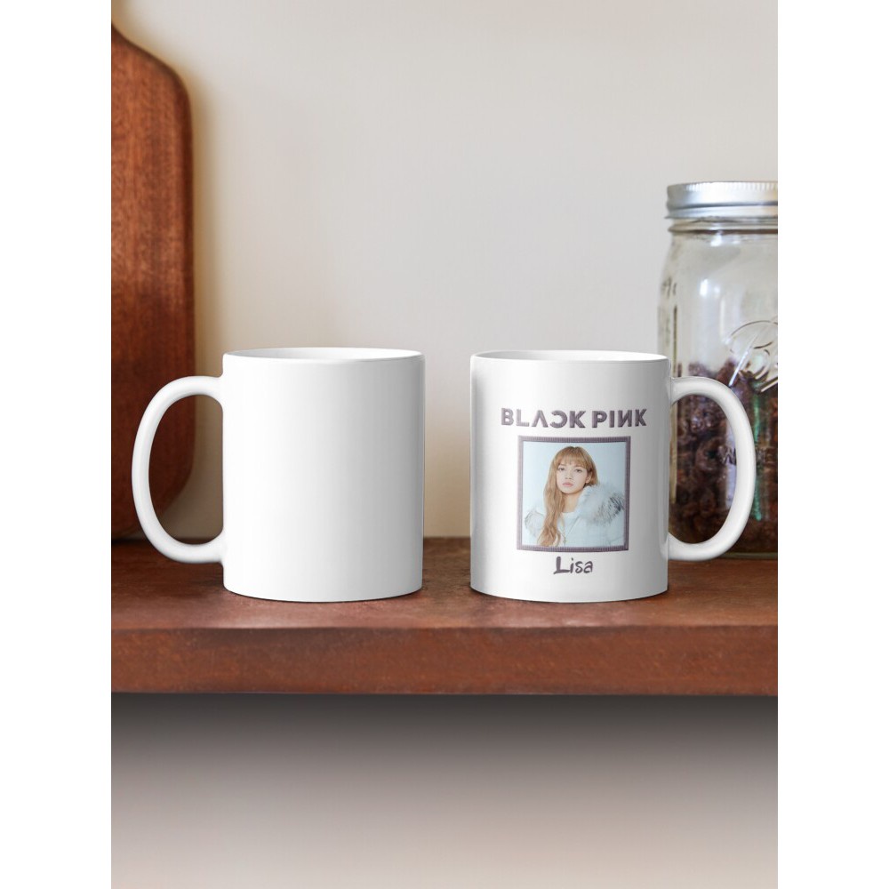 Cốc sứ in hình LISA thành viên nhóm nhạc blackpink, tách trà tách cà phê, làm quà tặng, trang trí bàn học, bàn làm việc