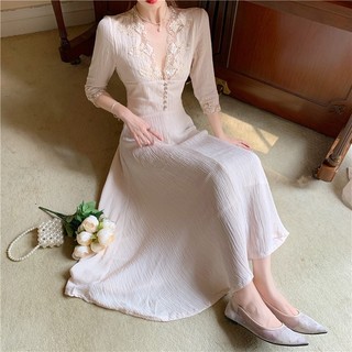 pass đầm midi quảng châu new 100%