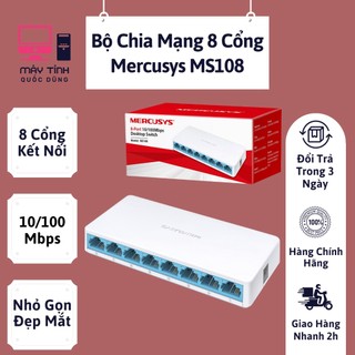 Bộ chia mạng mercusys ms108 8 cổng tốc độ 10/100mbps nhỏ gọn đẹp mắt - hàng chính hãng i máy tính quốc dũng