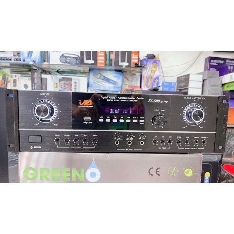 Đẩy liền vang JA S6-500 EXTRA bluetooth usb line optical chống hú mic