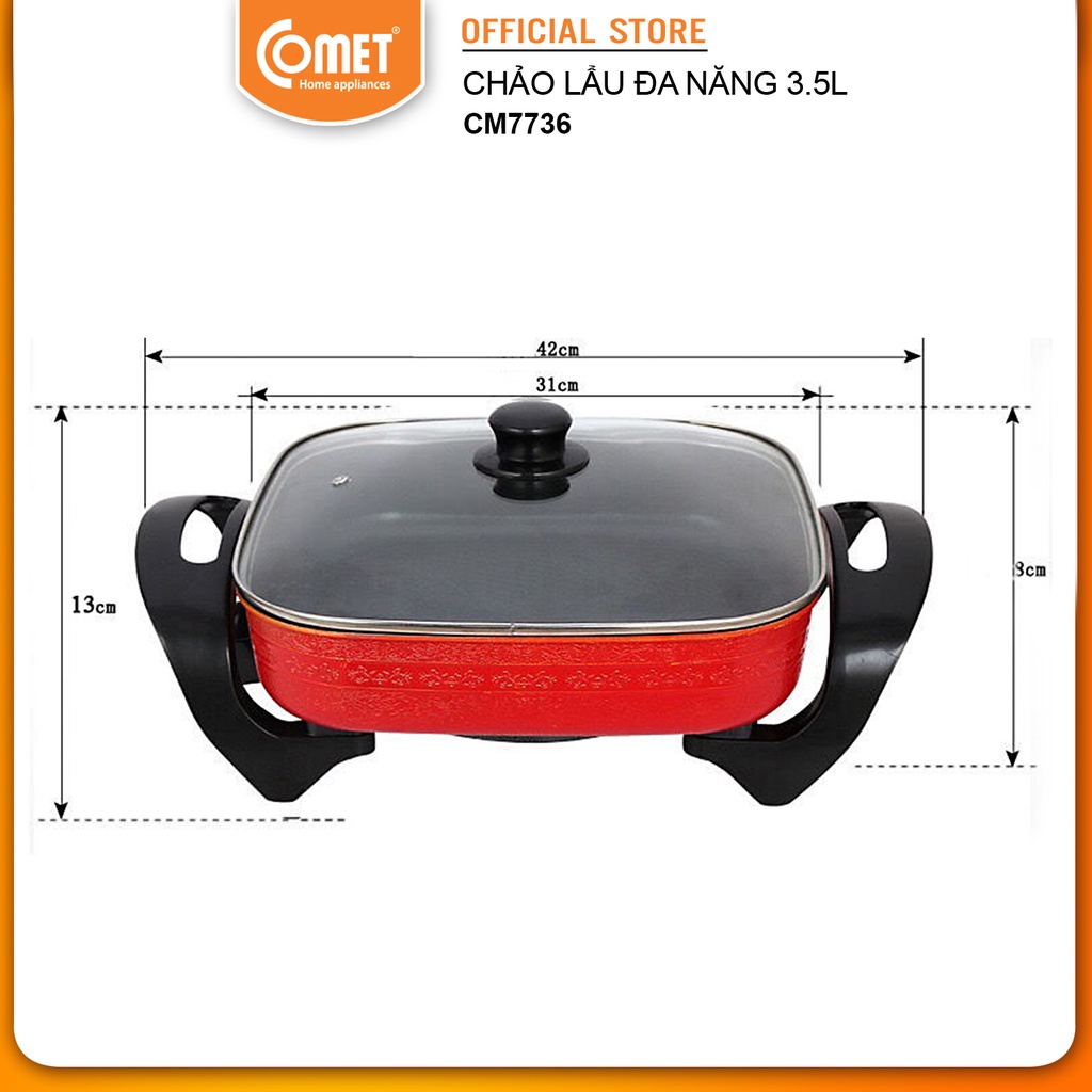 Chảo lẩu điện đa năng 5L COMET - CM7736