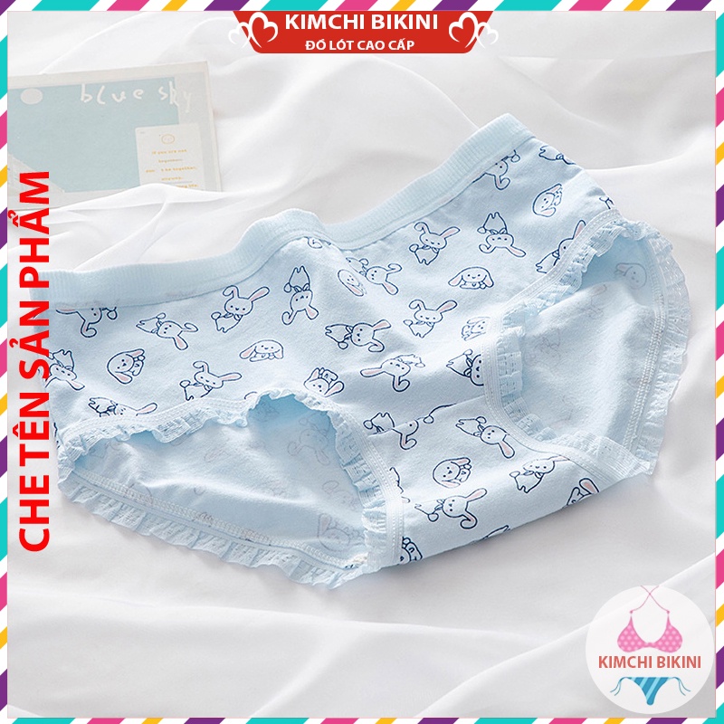 Sét 10 quần nót nữ cotton cạp thấp chống viêm KIMCHIBIKINI Combo 10 quần lót nữ cao cấp in hình dễ Thương QL038
