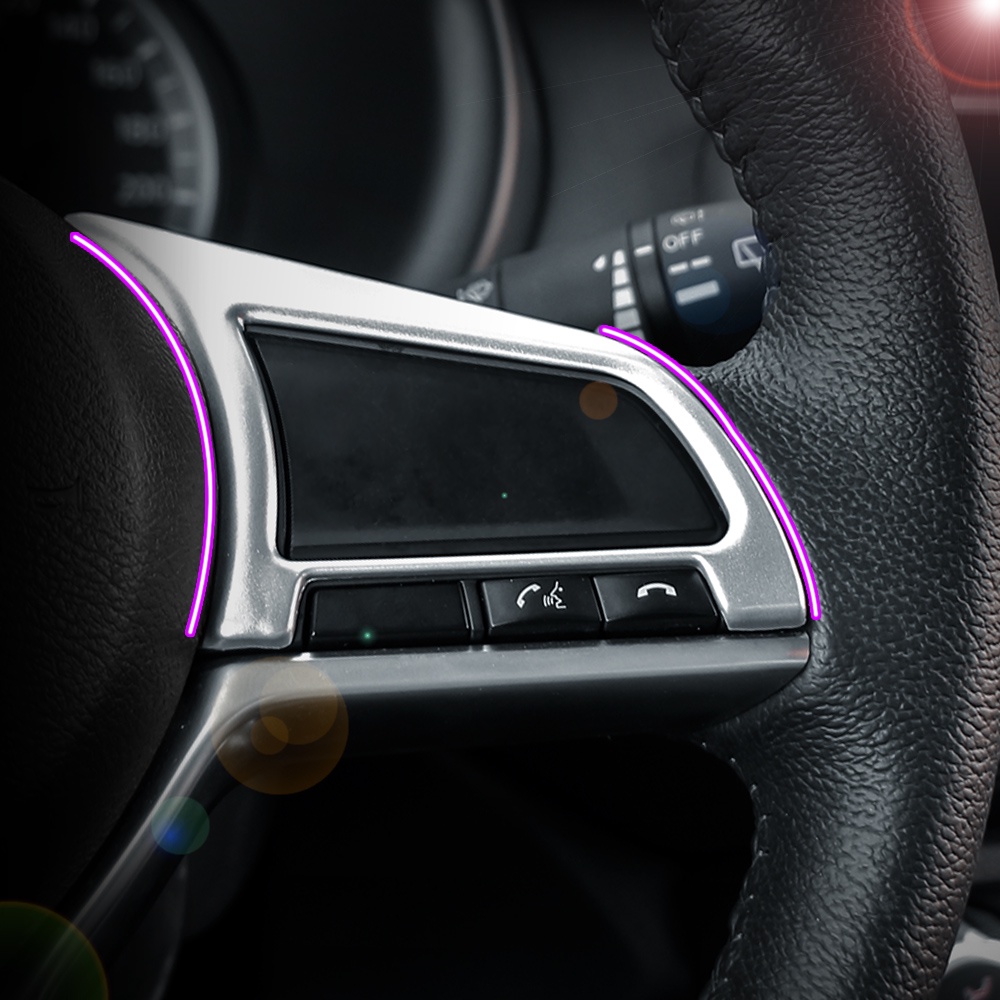 Set 2 Miếng Dán Trang Trí Vô Lăng Xe Hơi Nissan Almera 2022