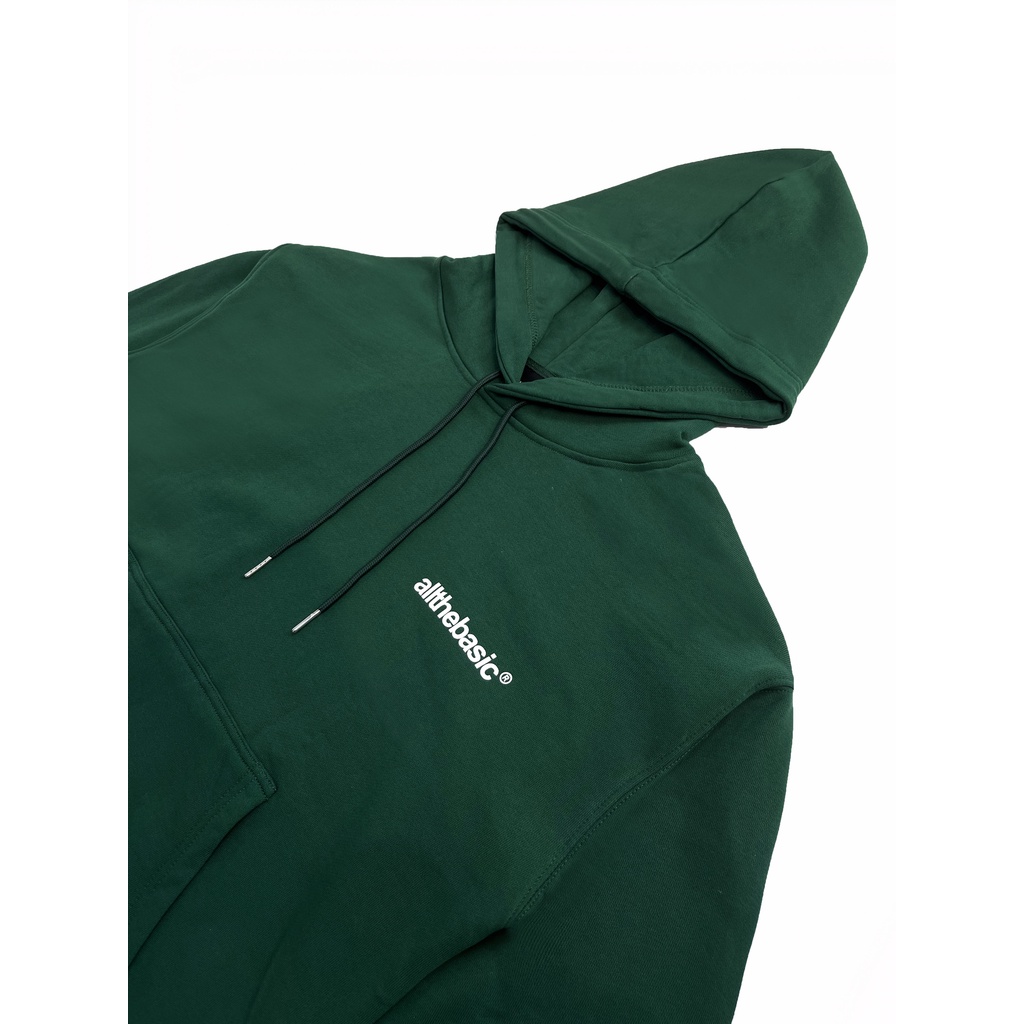 Áo Hoodie form rộng oversize màu đen, vải Nỉ dày, nam/nữ - streetwear - All The Basic
