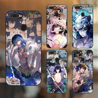 Ốp lưng Oppo A5S, A7, A12, F9 viền đen in hình Inosuke Kimetsu no Yaiba