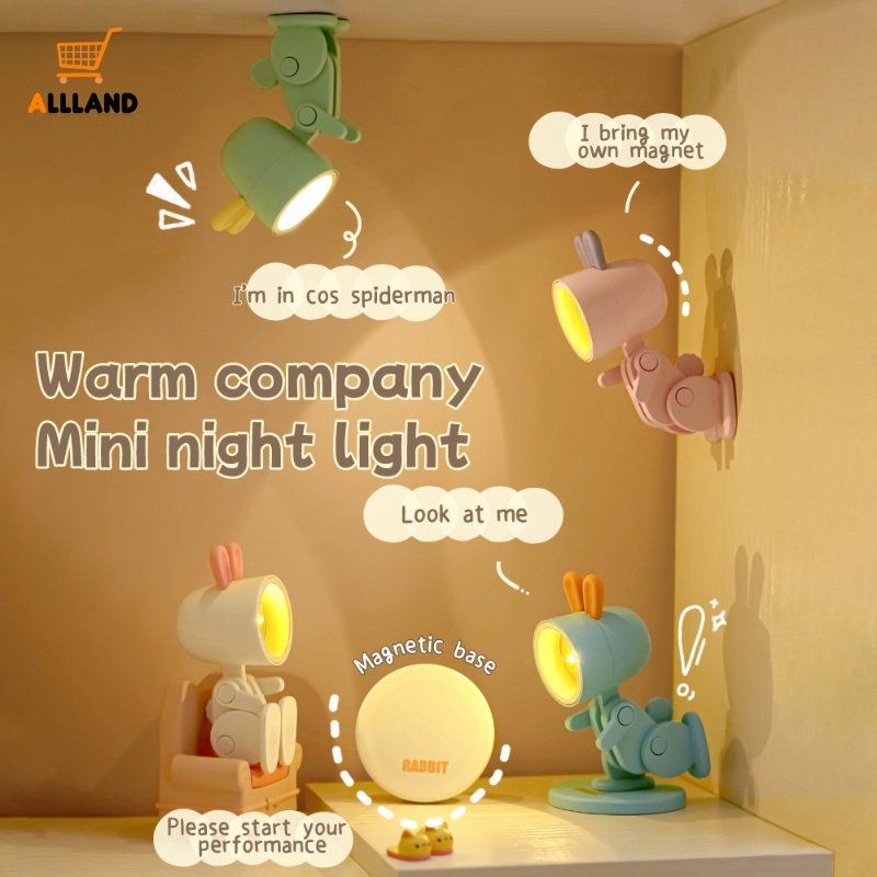 Đèn LED Để Bàn Mini Hình Khủng Long / Thỏ Dễ Thương Có Thể Gập Lại Trang Trí Văn Phòng / Làm Việc