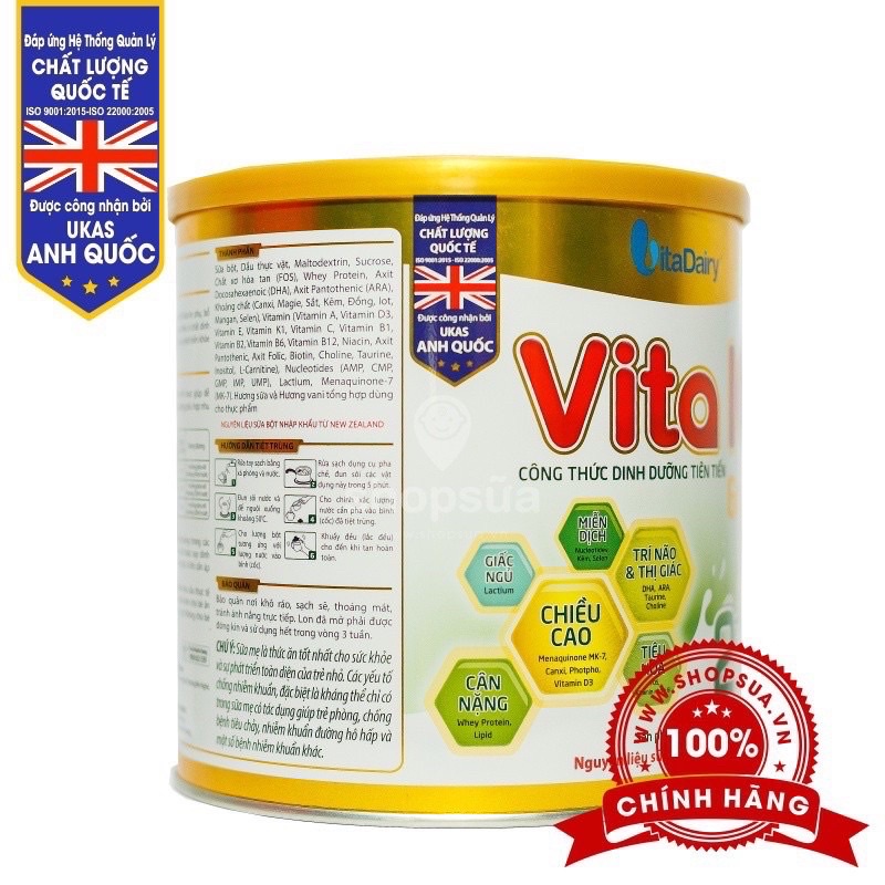 COMBO 2lon VITA IQ 2+ lon 700gr( Date mới nhất)