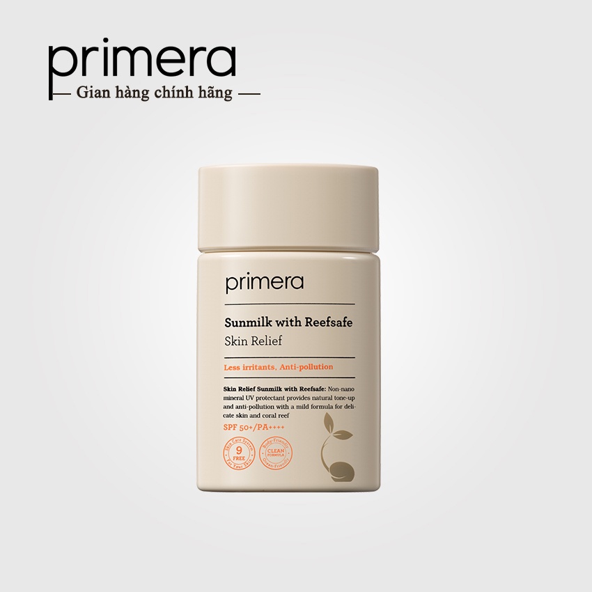 Kem chống nắng Primera Skin Relief Sunmilk with Reefsafe SPF50+/PA++++ 1ml - Kem chống nắng làm dịu da Primera