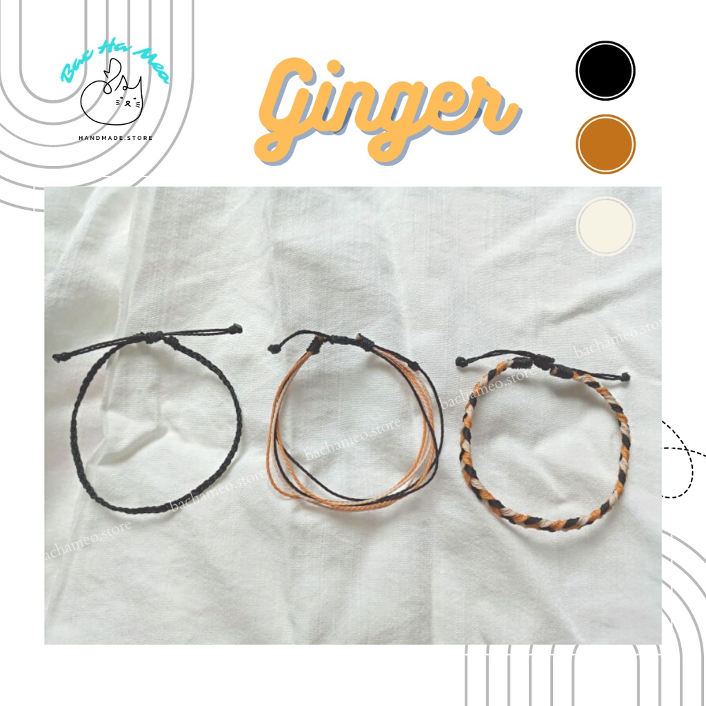 Set vòng tay waterproof - Set GINGER - Vòng tay Bachameo - Vòng tay handmade