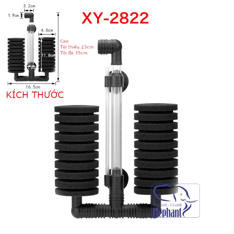Lọc Vi sinh BIO đôi Xy-2831, Xy-2822 chuyên dùng lọc hơi, tạo nơi trú ngụ vi sinh cho hồ thủy sinh cá cảnh