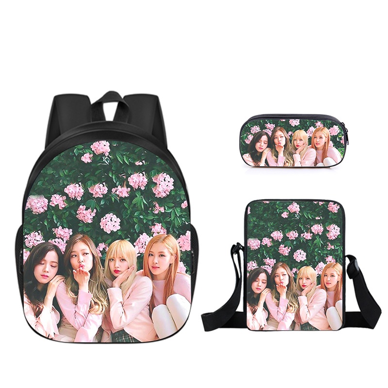 Blackpink ba lô hộp đựng bút chì sinh viên dung lượng lớn in thoáng khí thời trang cá tính đa năng nữ 1