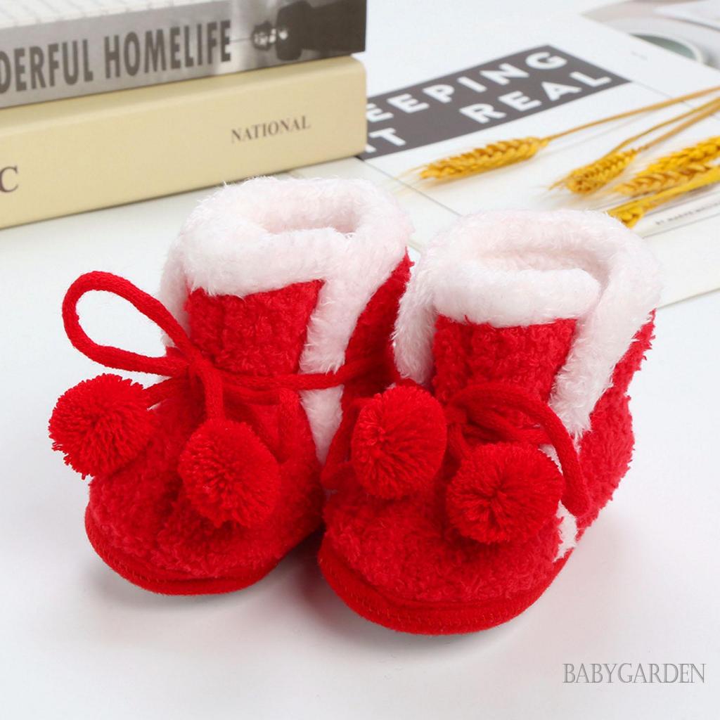 Giày Đế Mềm Chống Trượt Giữ Ấm Mùa Đông Dành Cho Bé Gái