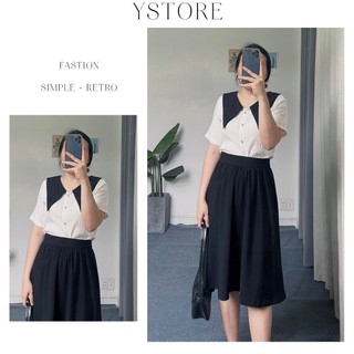 Áo sơ mi kiểu nữ form rộng thiết kế sang chảnh - thời trang hàn quốc - sm108