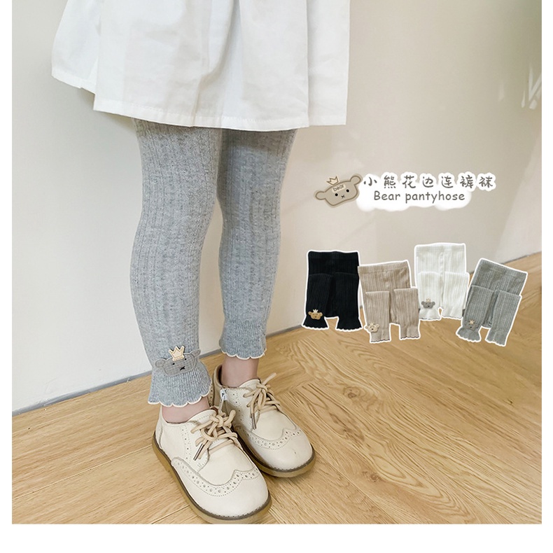 Quần Tất Hình Gấu Dễ Thương Cho Bé Gái