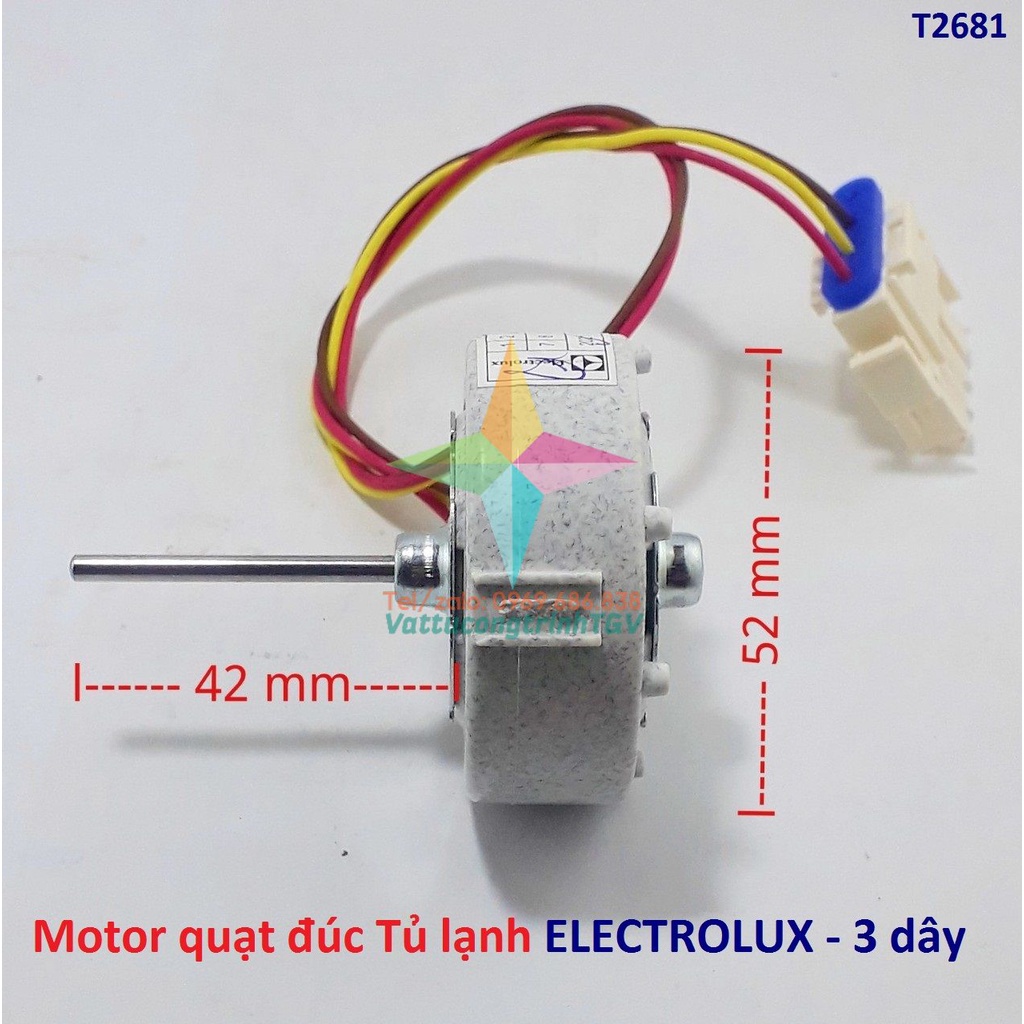 Motor quạt đúc 12V - 3 dây cho Tủ lạnh ELECTROLUX hãng