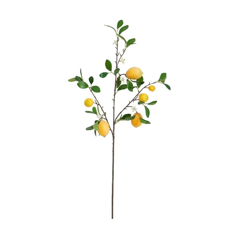 Cành chanh 7 quả, cành chanh Mỹ vàng dài 1m trang trí nhà cửa,cửa hàng,văn phòng,làm đạo cụ chụp ảnh