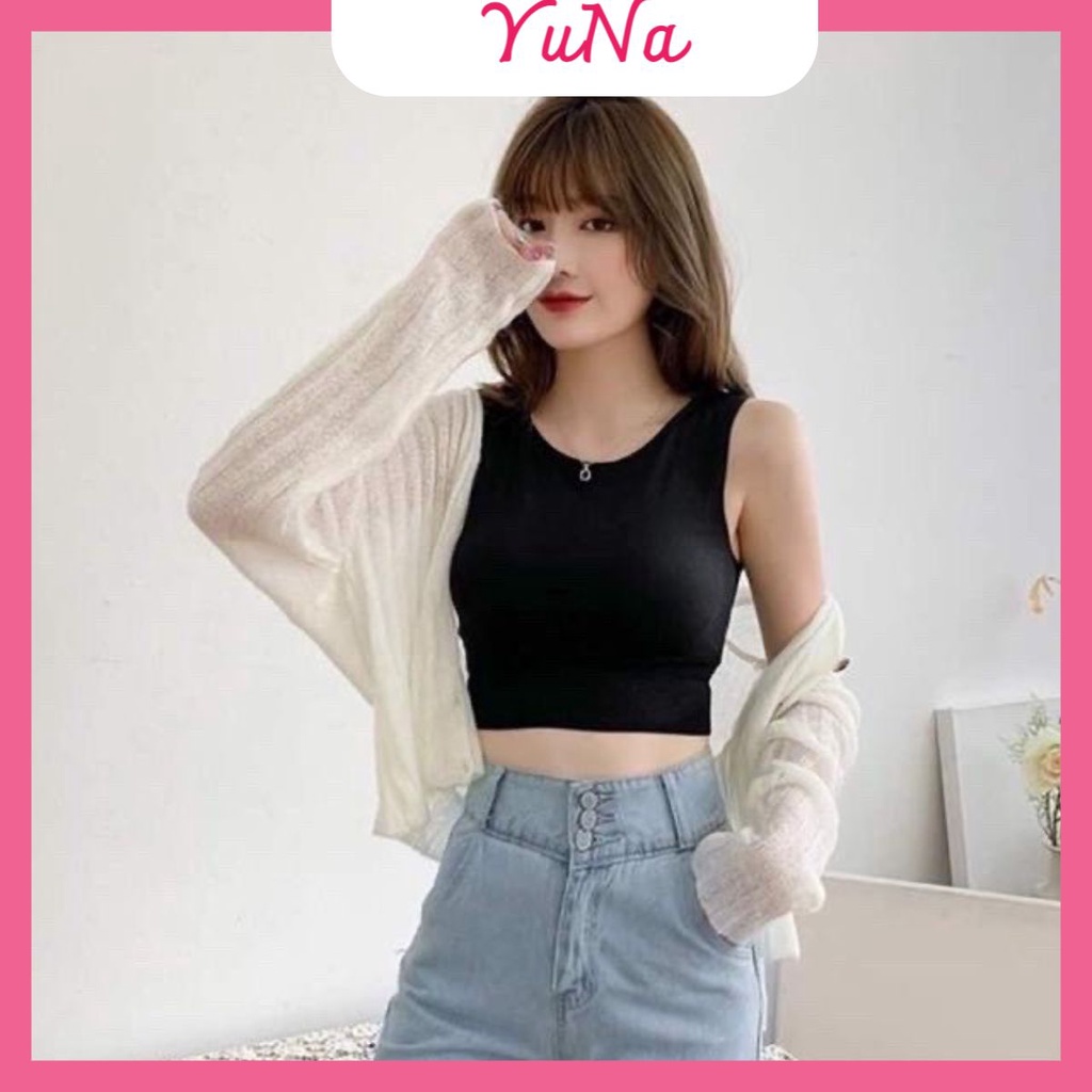 Áo bra croptop nữ kiểu dáng hàn quốc siêu co dãn phụ kiện thời trang MAIKA