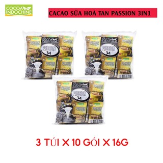 Combo 3 túi bột cacao sữa passion 3 in 1 - tiết kiệm 30%