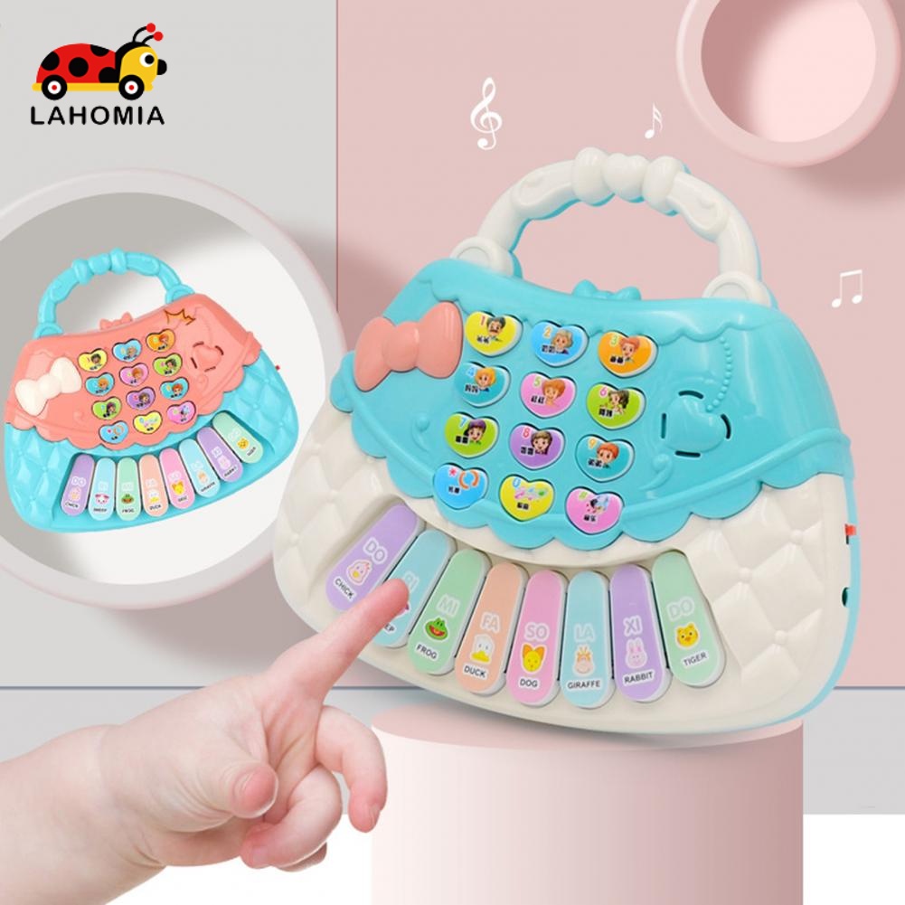 Đàn piano đồ chơi LAHOMIA 8 phím có đèn và nhạc cho bé