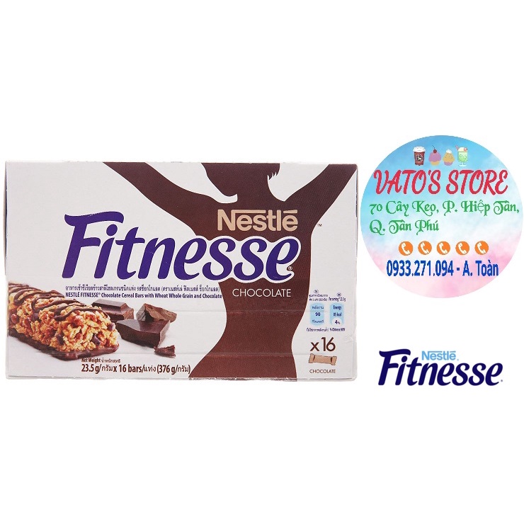 Hộp 16 thanh Bánh Ăn Sáng NESTLÉ Fitnesse Vị Socola 23.5g / Combo 3 thanh Bánh Ăn Sáng NESTLE Fitnesse Socola 23.5g