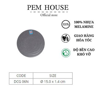 Dĩa nhựa melamine gân cạn - dcg06nx