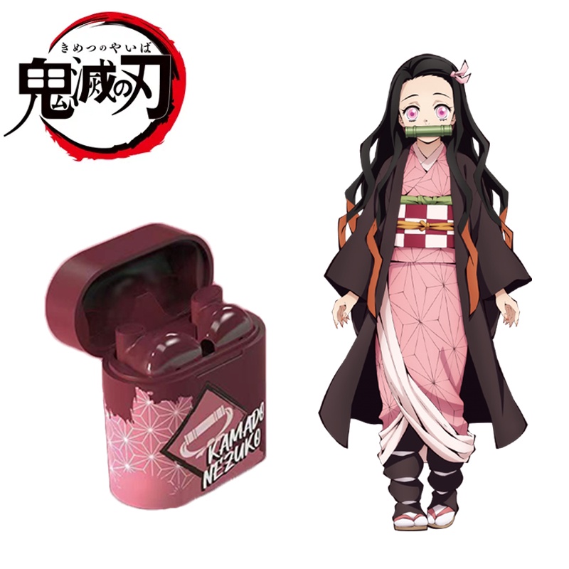 Tai Nghe Không Dây Bluetooth 5.2 TWS Kamado Nezuko HiFi Chất Lượng Âm Thanh Thấp Năm 2022