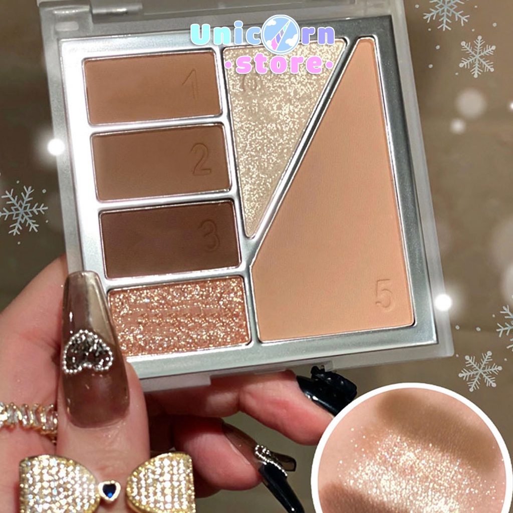 Bảng Mắt 6 Ô Dikalu Eyeshadow Sequins Earth Affordable Student Girl DKL806