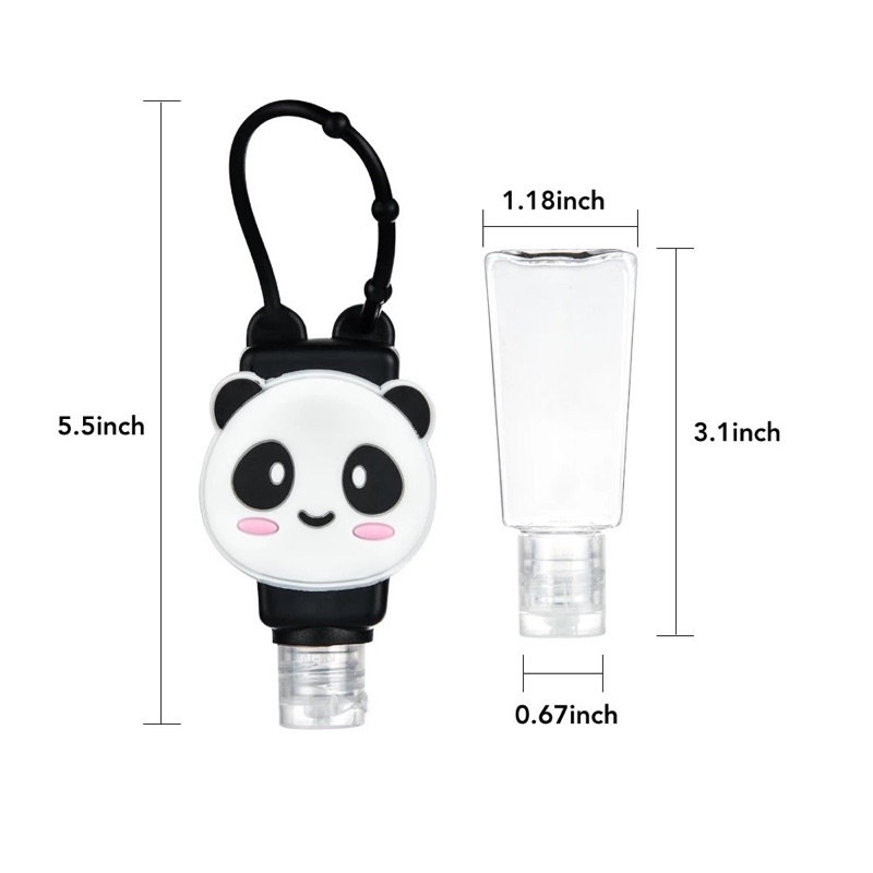 Chai Lọ Chiết Gel Rửa Tay Silicone Sắc Màu 30ml Có Dây Treo Tiện Lợi