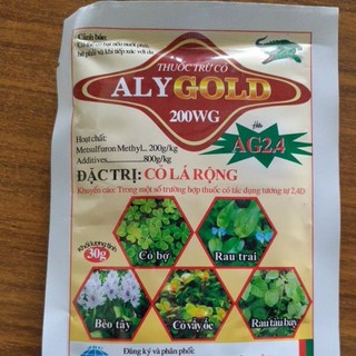 Alygold (thay thế 2.4d) hiệu quả với các loại cỏ lá rộng. gói 30gr