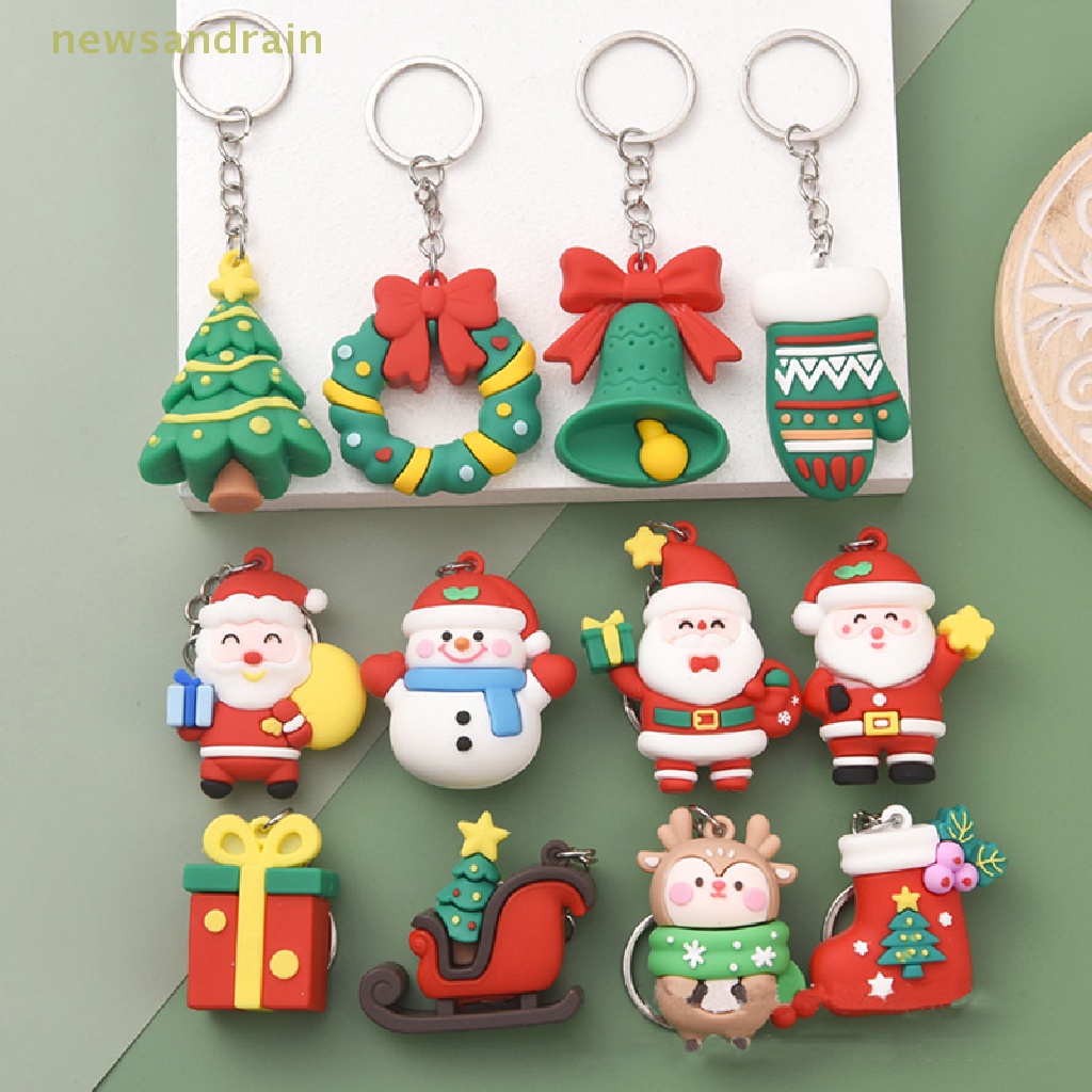Móc Khóa Hình Ông Già Noel Tuần Lộc Dễ Thương