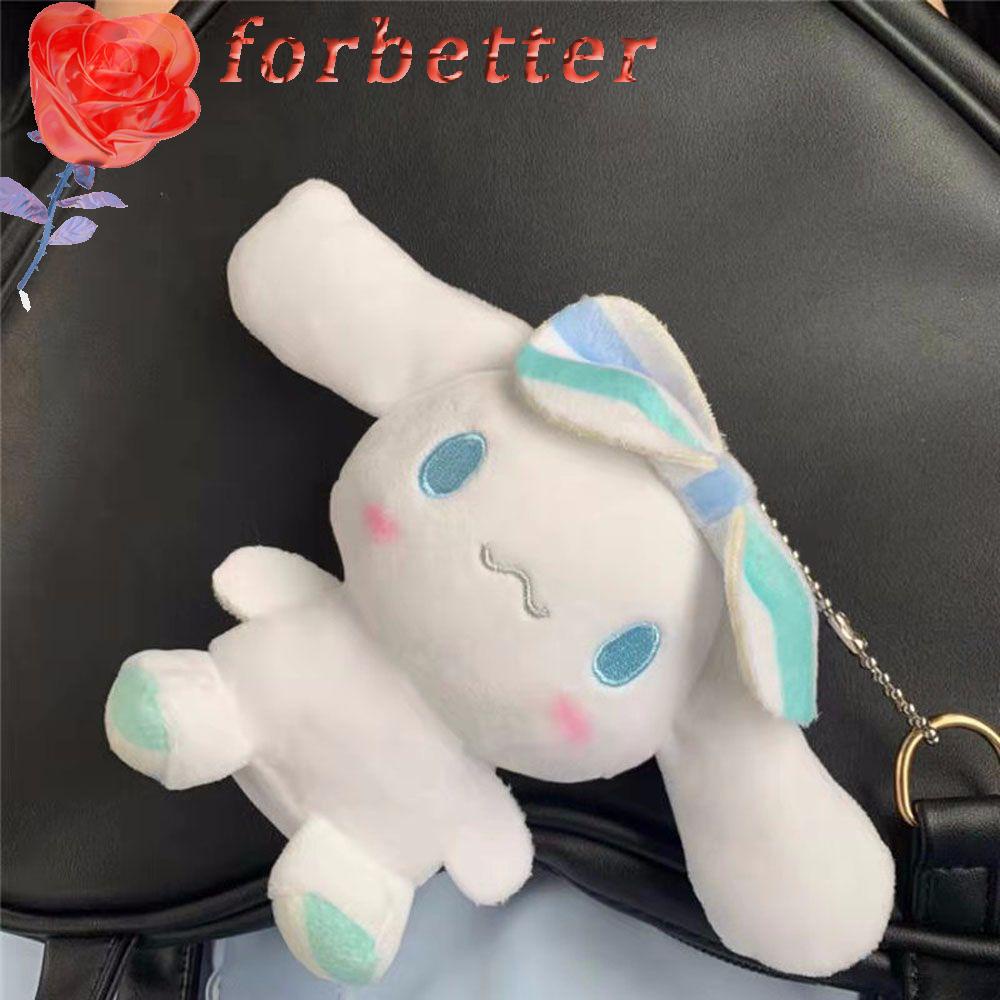 Móc khóa mặt cún thỏ nhồi bông hoạt hình mềm mại phong cách Nhật Bản đáng yêu dành cho bé gái