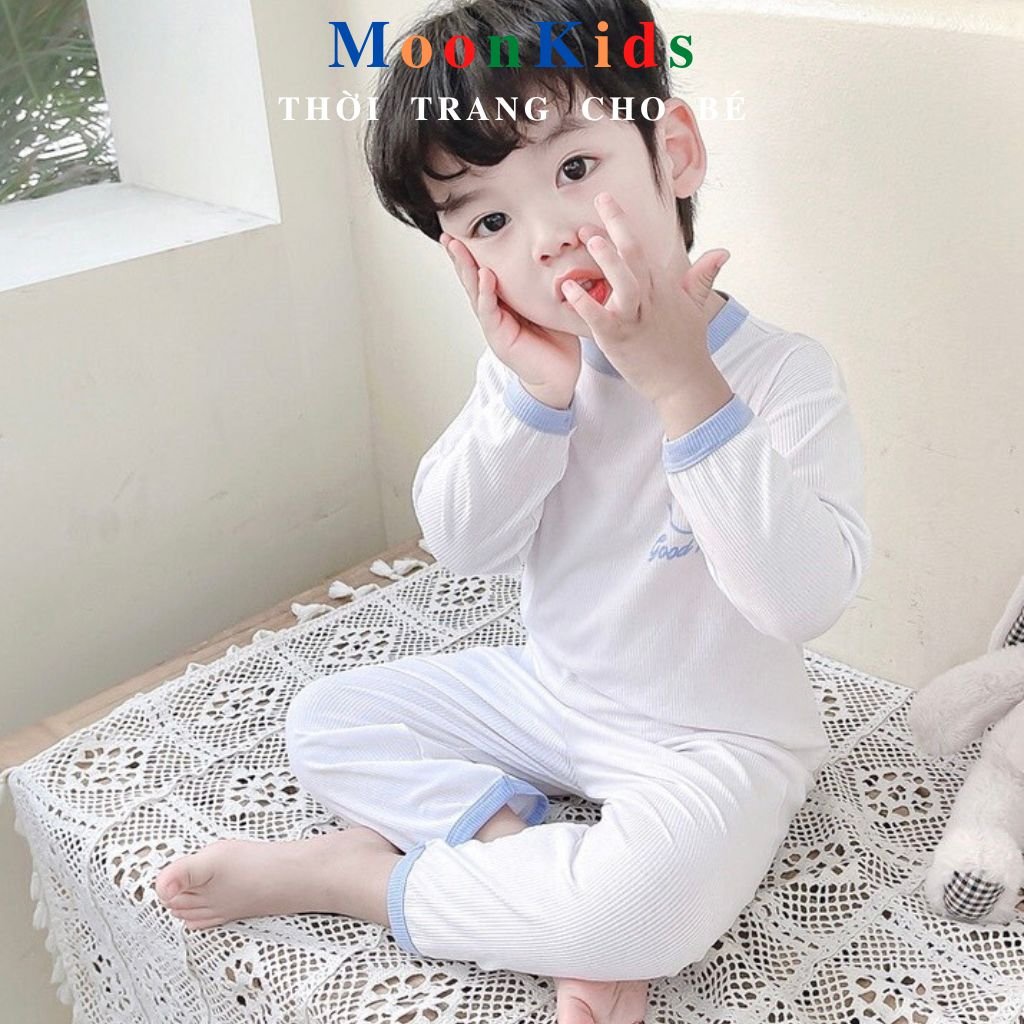 Bộ Thu Đông Dài Tay Len Tăm dành cho bé trai bé gái từ 7-27kg,họa tiết đơn giản dễ thương có sẵn giao ngay