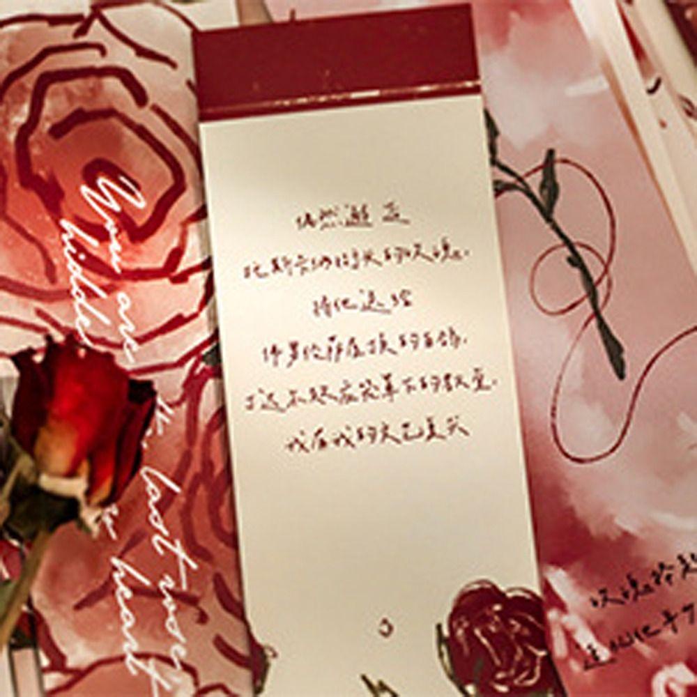 Phụ Kiện Giá Đỡ Sách Giấy Đánh Dấu Trang Sách Hình Hoa Hồng Cơ Bản Dành Cho Trang Trí Nhật Ký