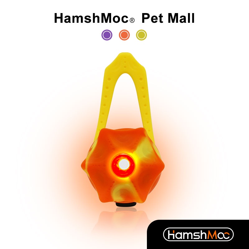 HamshMoc Dây Dắt Thú Cưng Đi Dạo Chống Thấm Nước Có Đèn LED Sạc USB Tiện Dụng