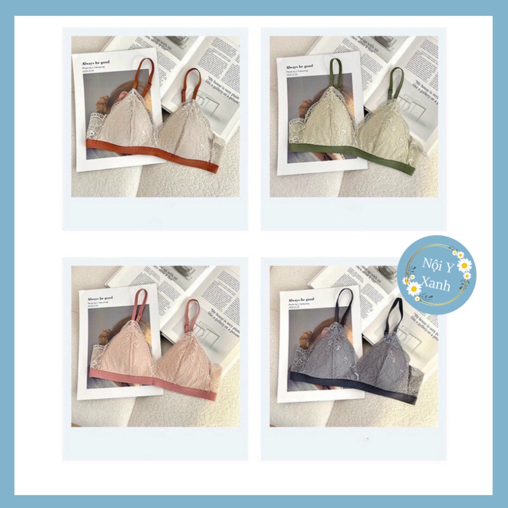 Áo Lót Nữ phối ren thiết kế lưng thoải mái quyến rũ Mã 6915 nội y xanh, chất đẹp, deal tốt