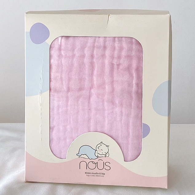 Khăn tắm Musilin 6 lớp Nous cho bé kích thước 110 x 110 cm